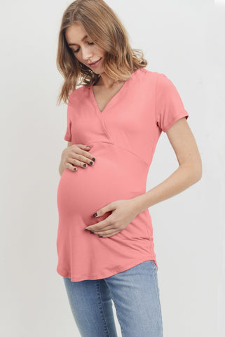 Mauve Maternity/ Nursing Shirt